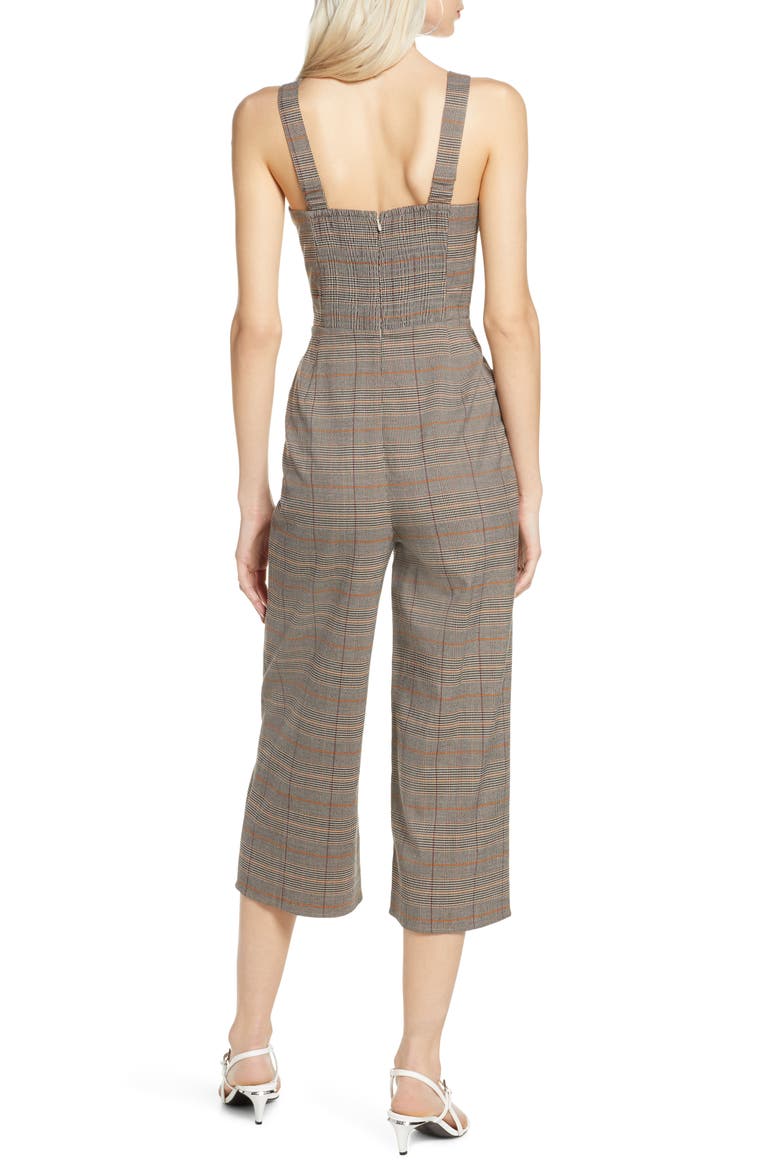 Old Fashioned Plaid Jumpsuit, Alternate, color, RUST