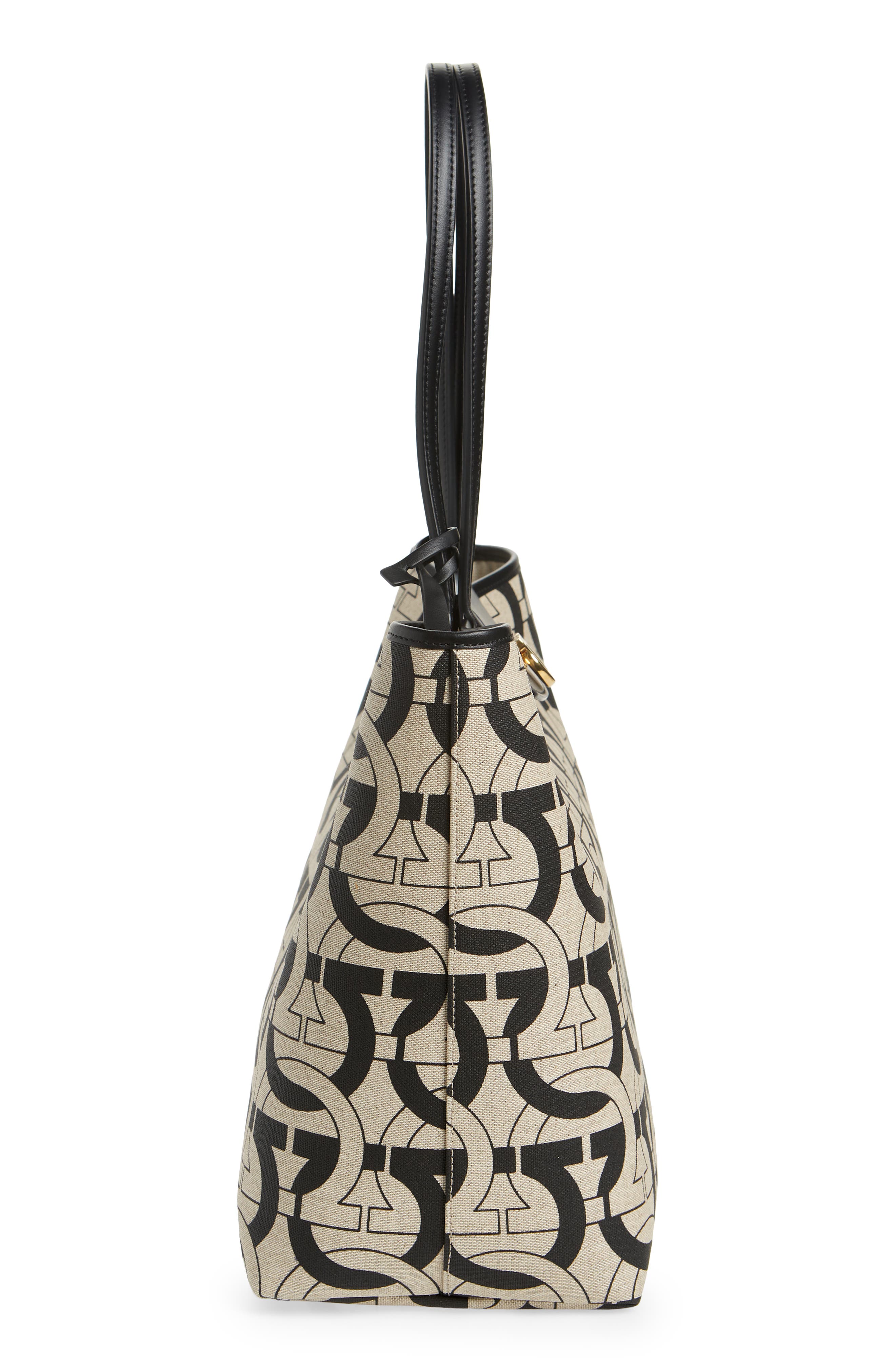 FERRAGAMO Gancini Canvas Travel Tote, Alternate, color, 