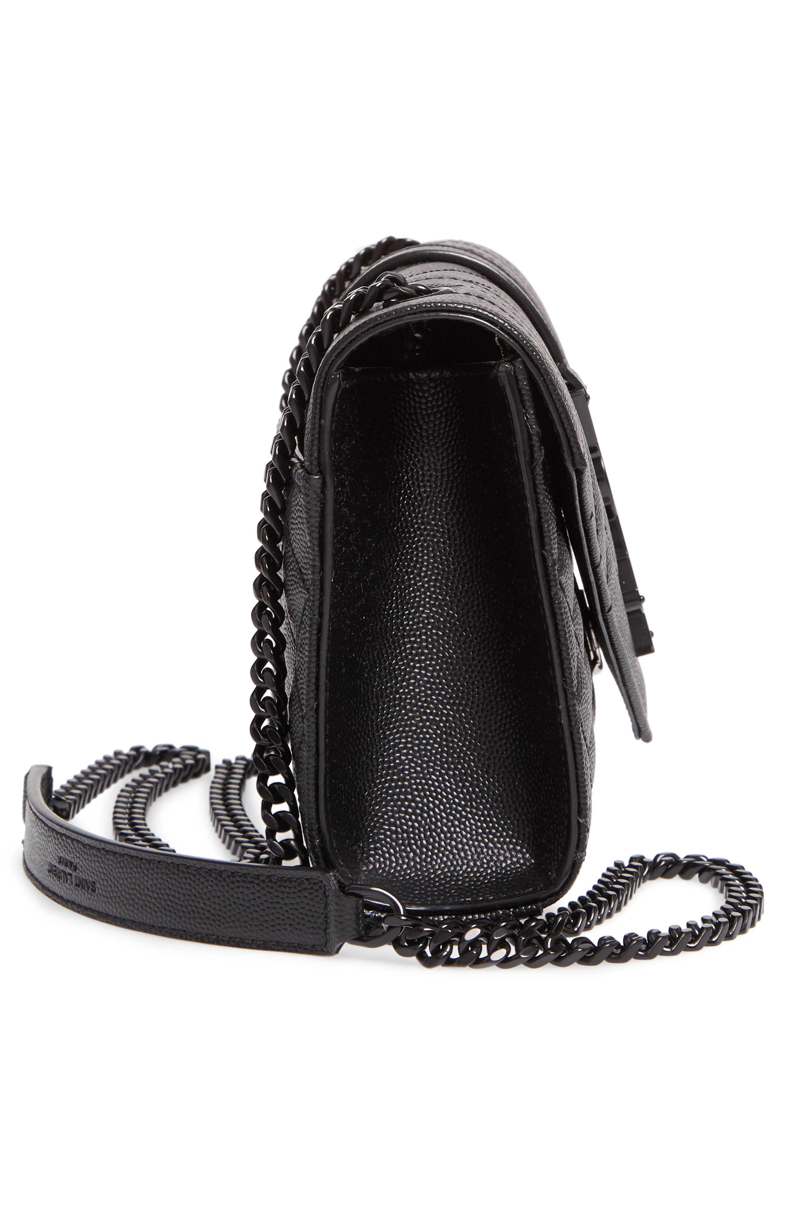 Saint Laurent Small Leather Envelope Bag, Alternate, color, 