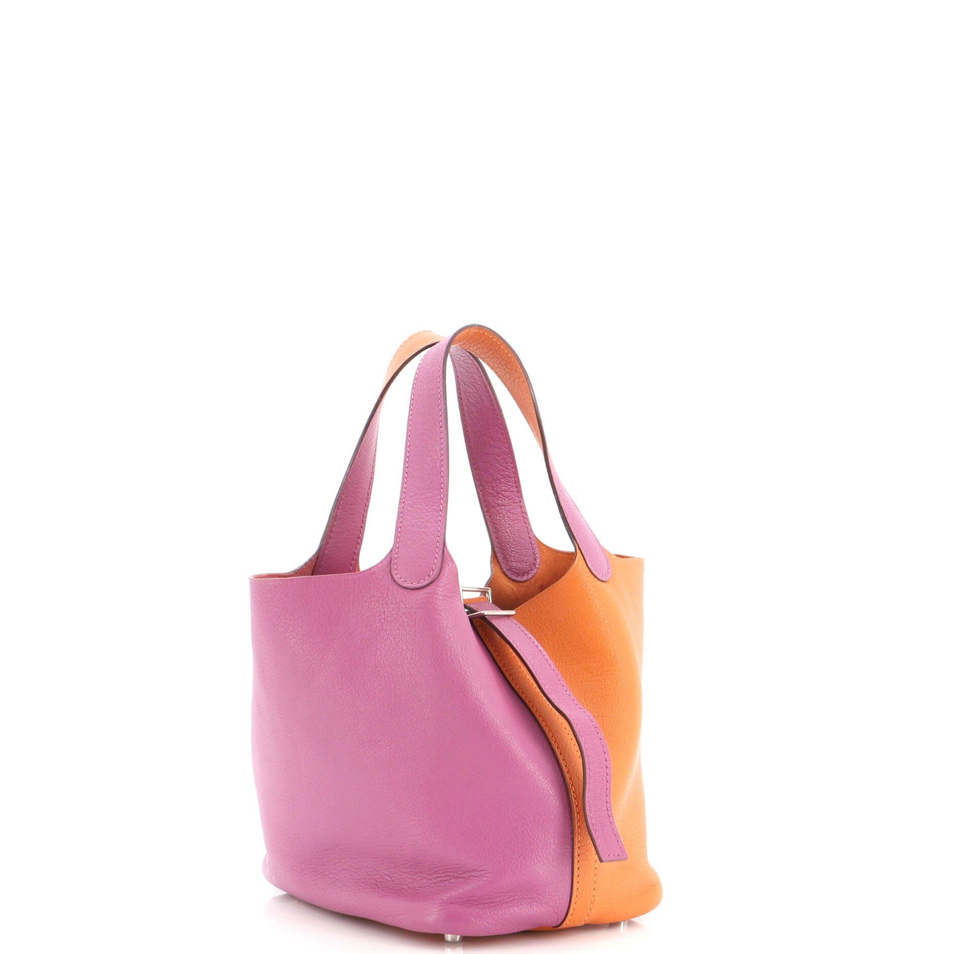 Casaque Picotin Lock Bag Clemence PM, Alternate, color, Orange