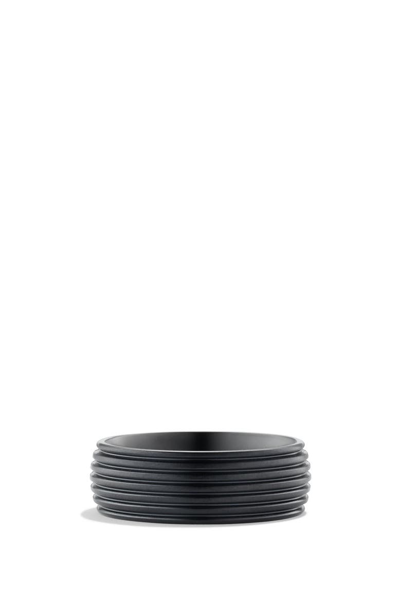 Royal Cord Wide Band Ring, Main, color, BLACK TITANIUM