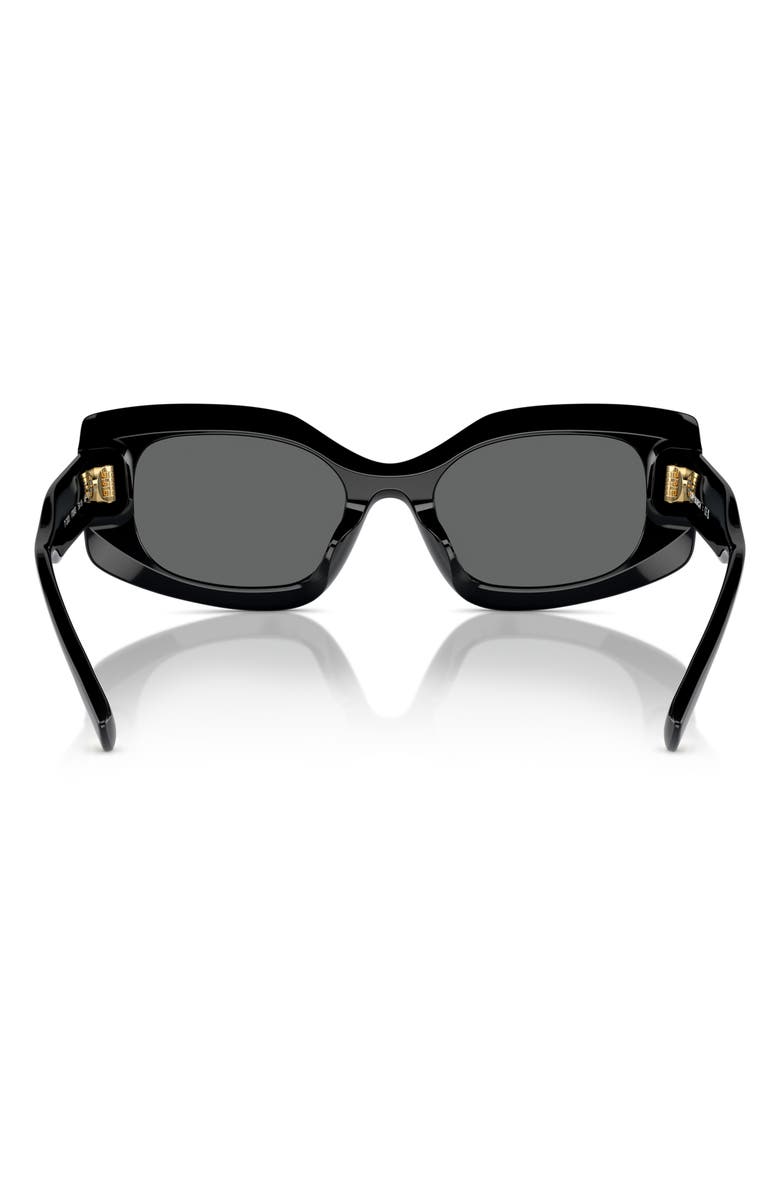 Tory Burch 50mm Irregular Sunglasses, Alternate, color, Black