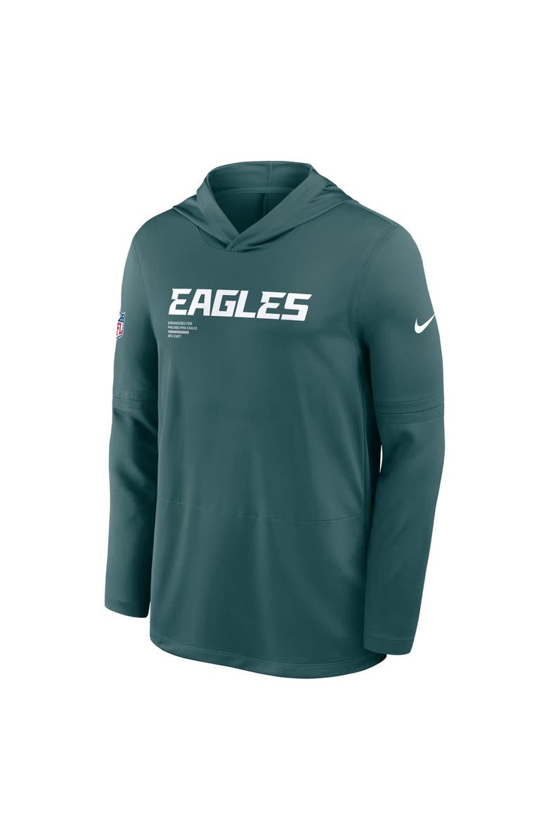 Nike Men's Nike Midnight Green Philadelphia Eagles Sideline Pure Fury Performance Long Sleeve Hoodie T-Shirt, Alternate, color, Green