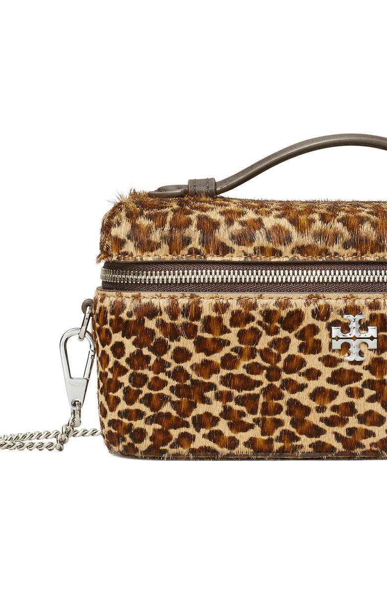 Tory Burch Kira East/West Vanity Case, Alternate, color, Leopard Multi Calf Hair
