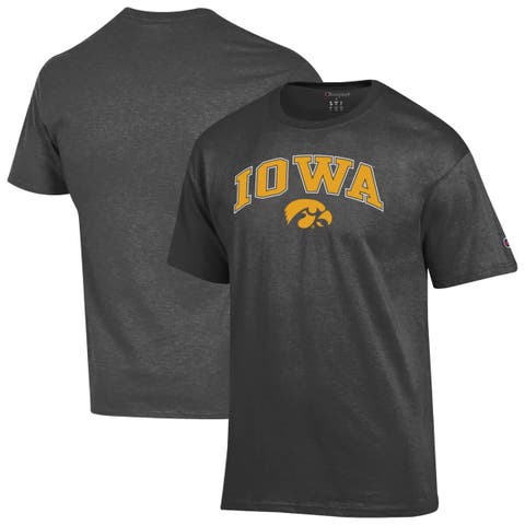 Men's Champion  Charcoal Iowa Hawkeyes Arch Over Logo T-Shirt