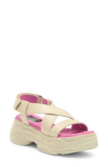Seychelles Walk The Line Platform Sandal In Off White