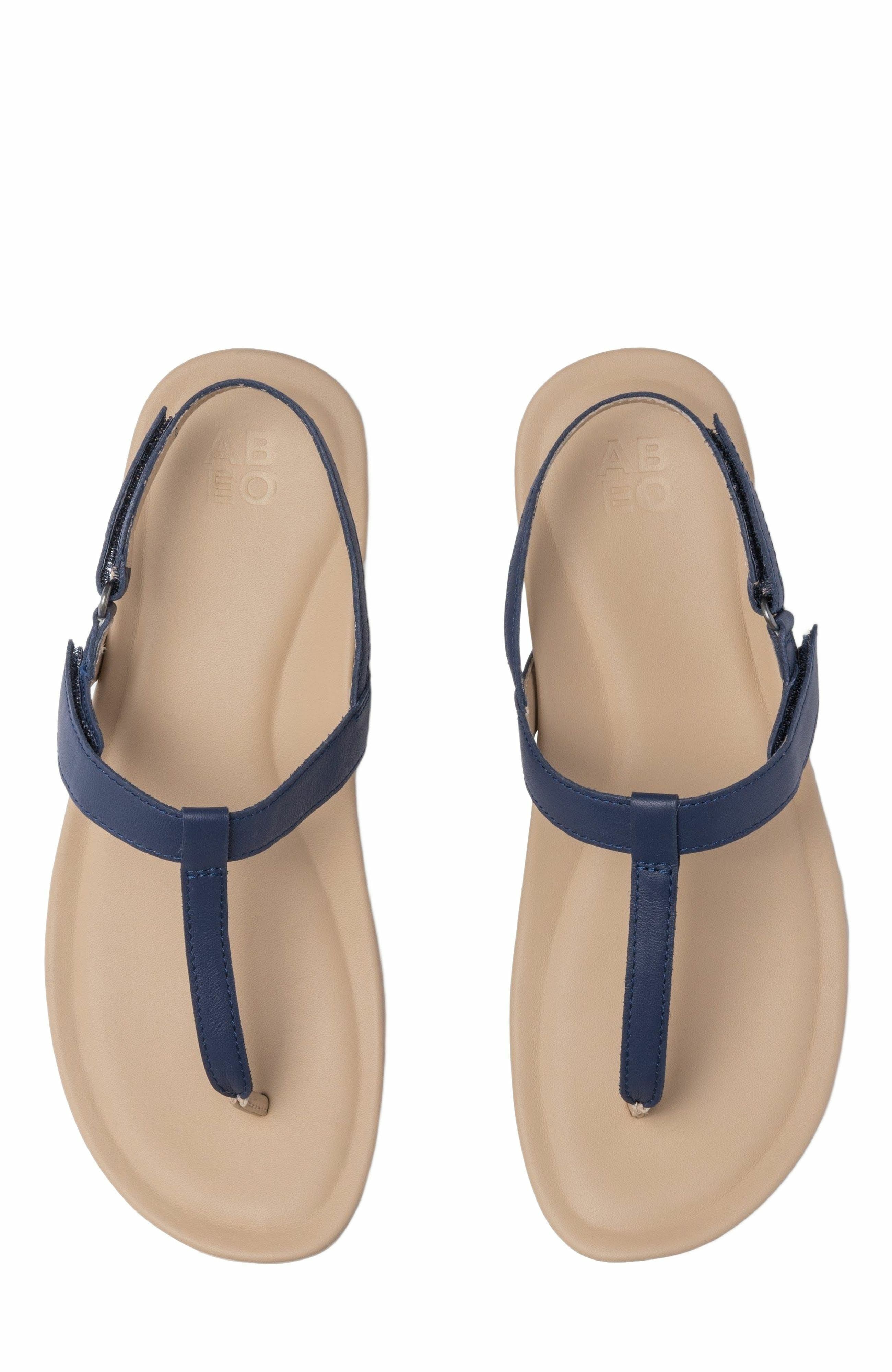 Oasis T Strap Sandal, Alternate, color, Navy - Regular