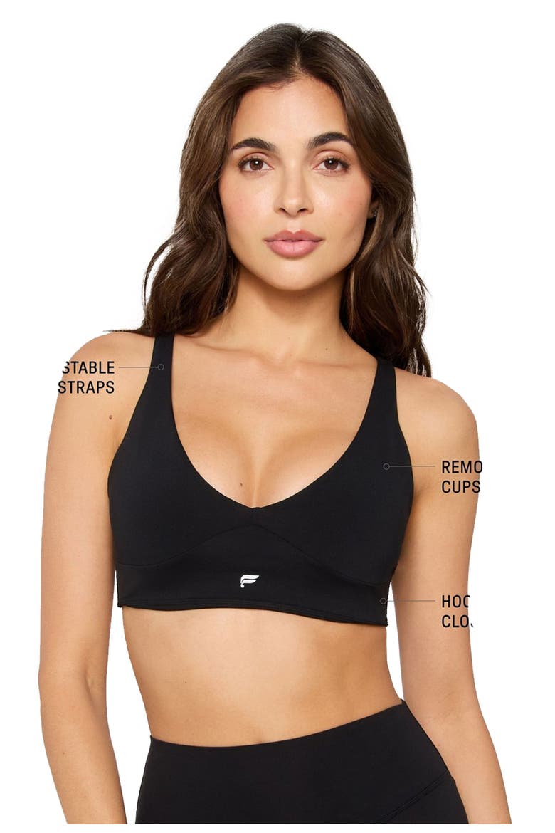 PureLuxe Longline Low Impact Bra, Alternate, color, Black