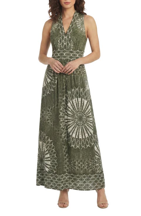 Sleeveless Stretch Jersey Maxi Dress