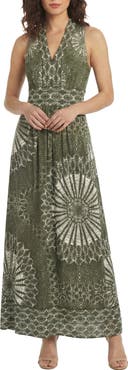 London Times Sleeveless Stretch Jersey Maxi Dress