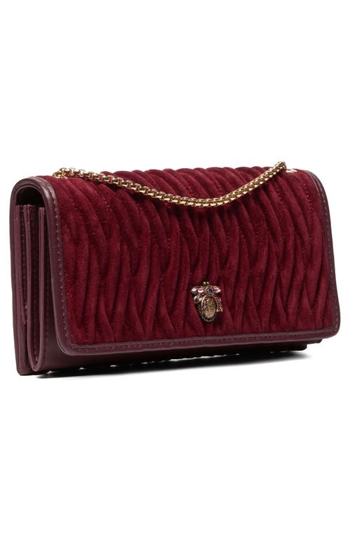 Dune London Strong Convertible Suede Crossbody Bag In Burgundy