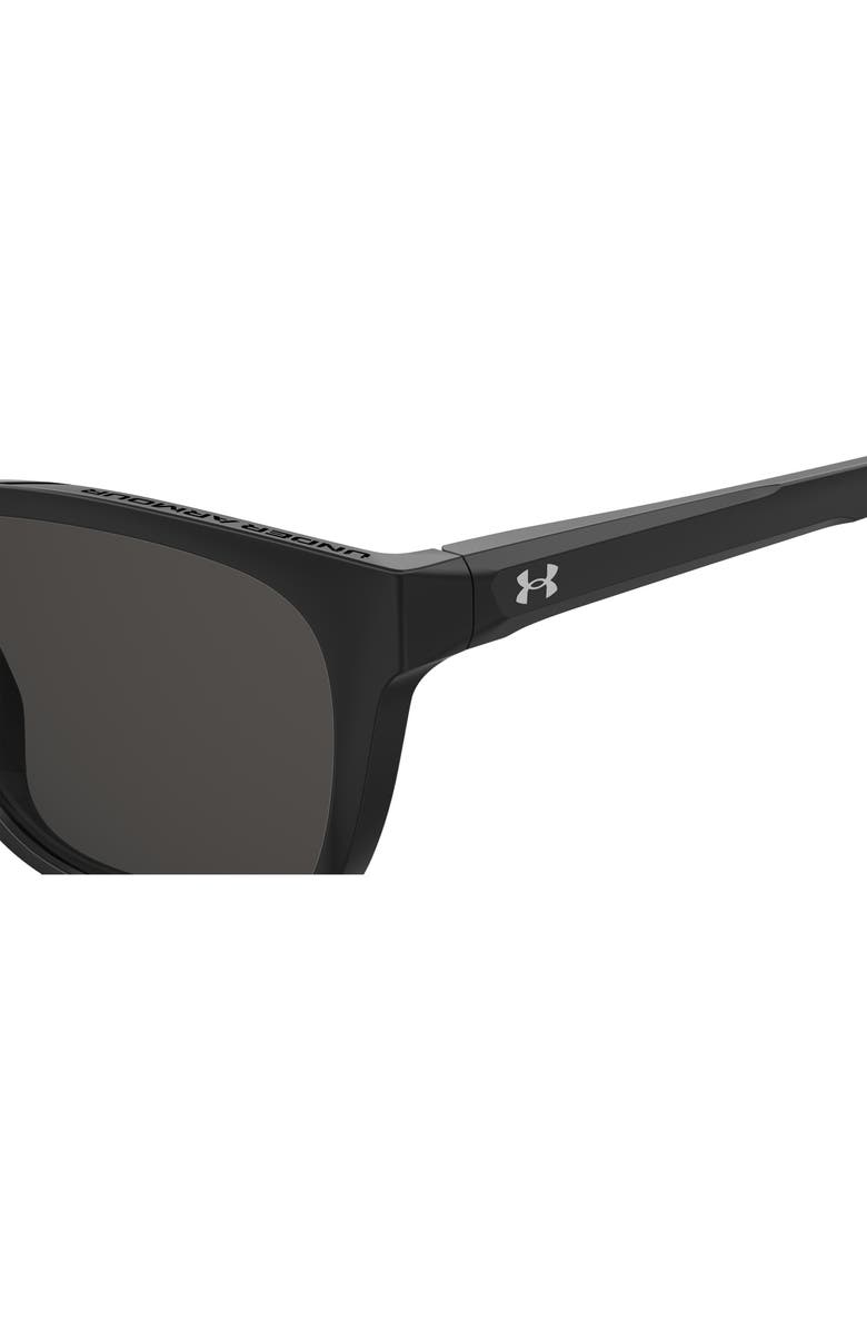 Under Armour 55mm Square Sunglasses, Alternate, color, Black