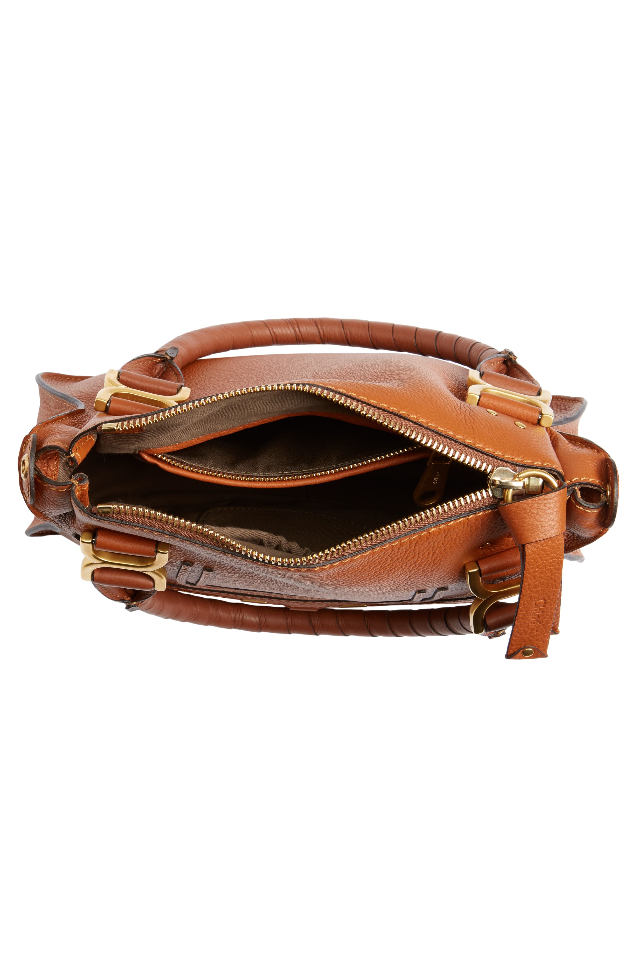 Small Marcie Leather Satchel, Alternate, color, TAN