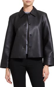 Theory Boxy Leather Jacket