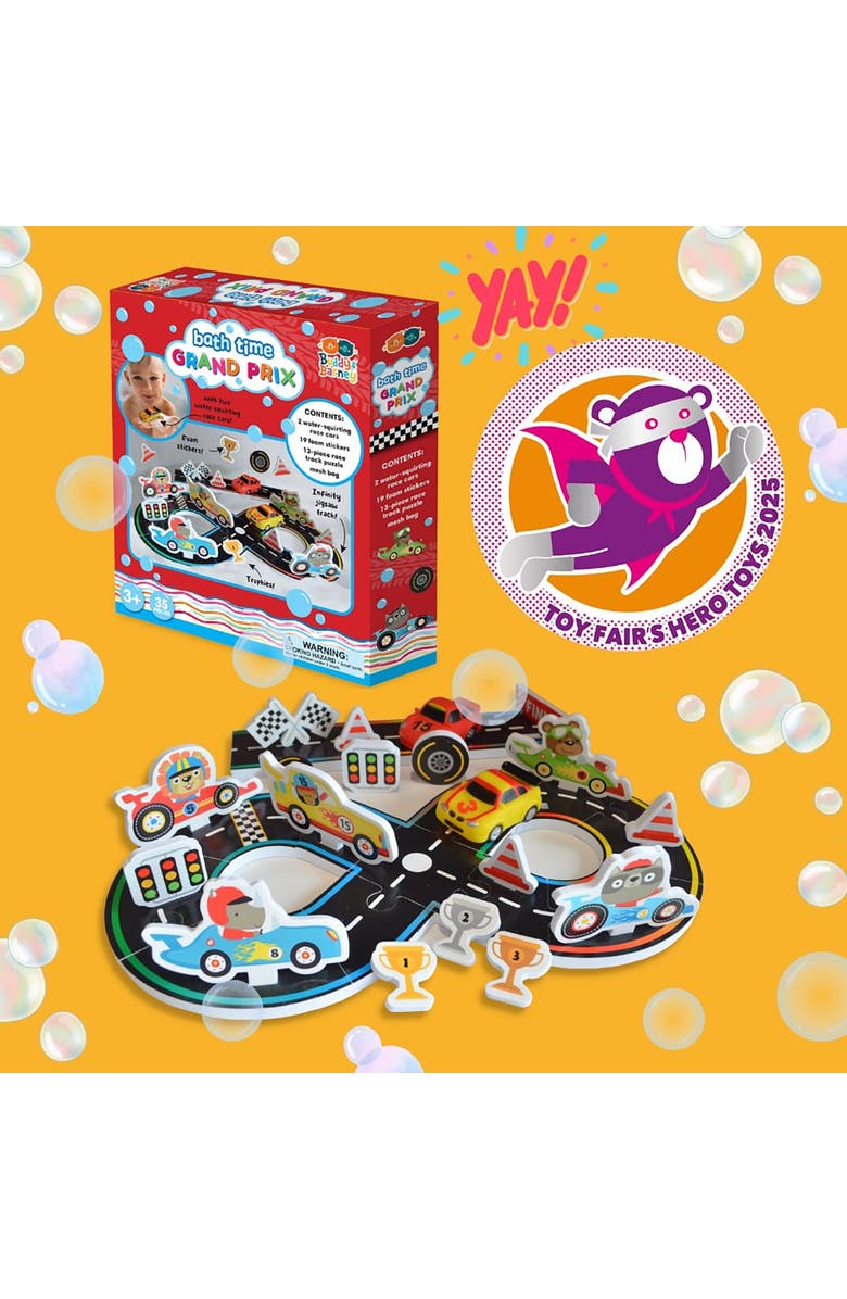 Buddy & Barney Bath Time Grand Prix, Build A Floating Racetrack, Kids 3+, Alternate, color,