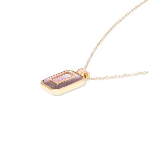 Campbell + Charlotte Spark Emerald Cut Pendant Necklace In Multi