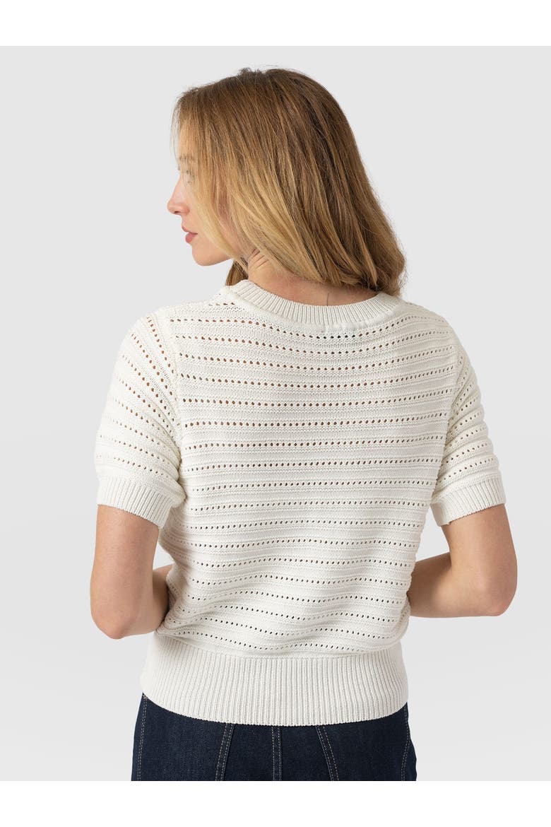 Ester Short Sleeve Knit, Alternate, color, Cream