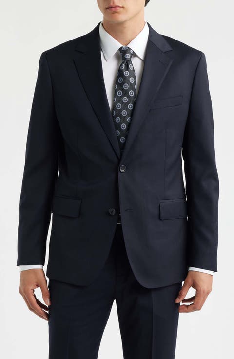 Jetsetter Slim Fit Navy Stretch Wool Suit Jacket
