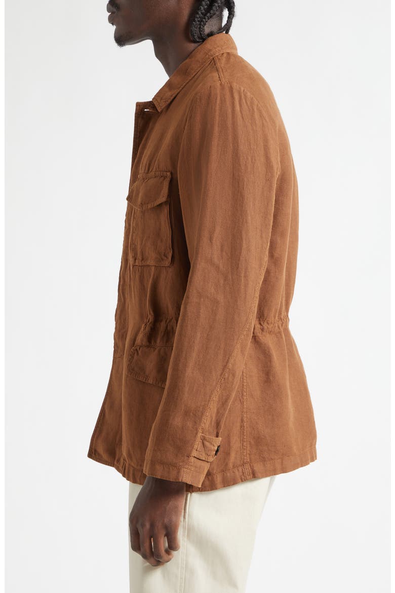 Linen Field Jacket, Alternate, color, SIENNA
