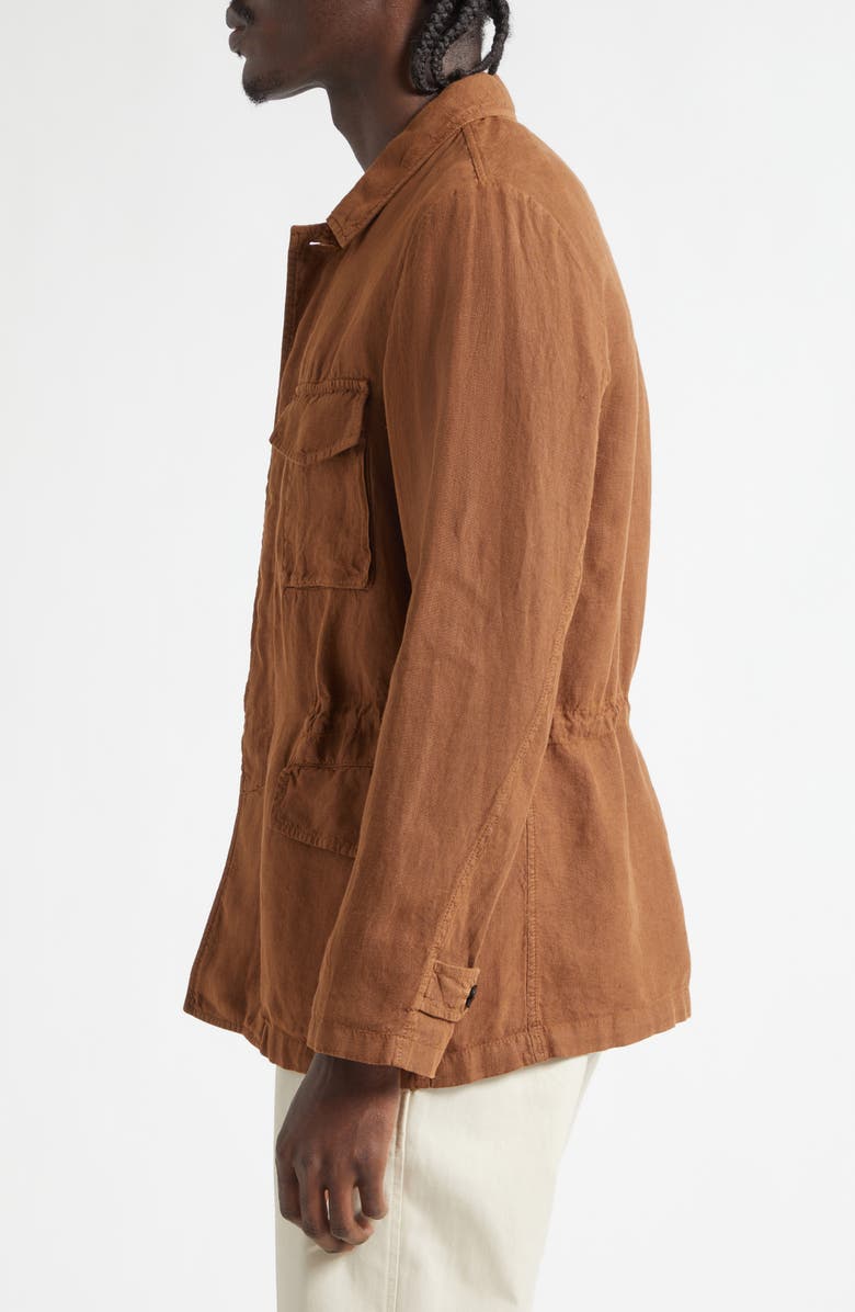 Boglioli Linen Field Jacket, Alternate, color, Sienna