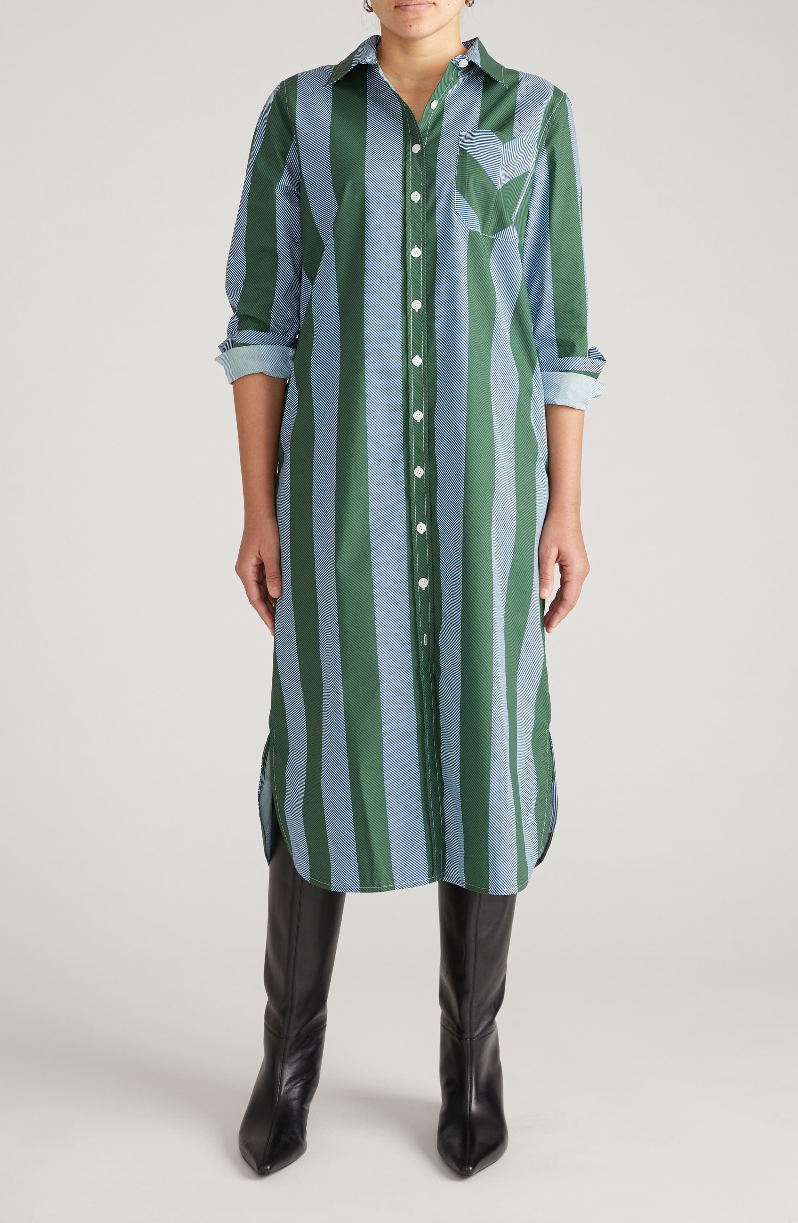 GREEN/ BLUE STRIPE