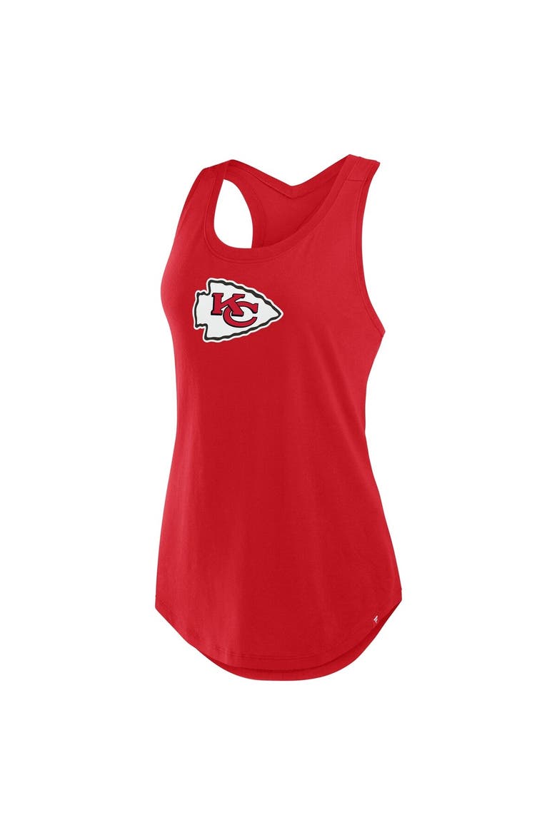Women's Fanatics Red Kansas City Chiefs Iron Fan Tank Top, Alternate, color, Red