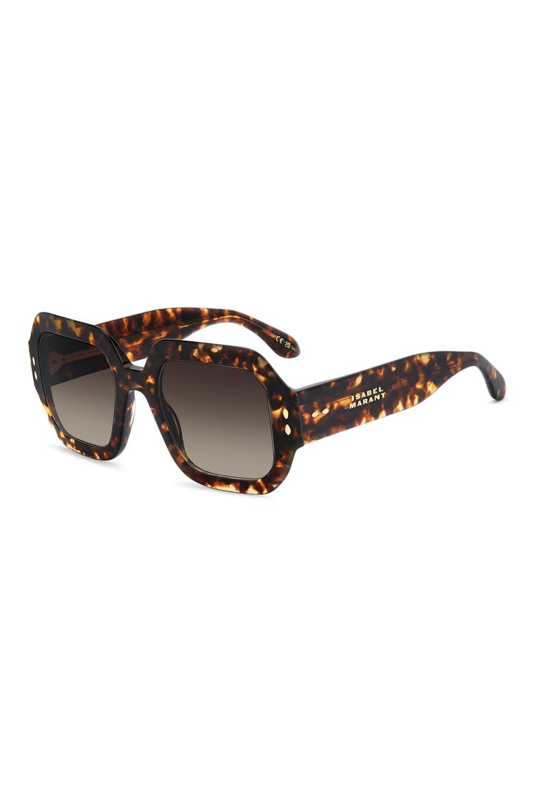 51mm Square Sunglasses, Alternate, color, HAVANA/ BROWN SF