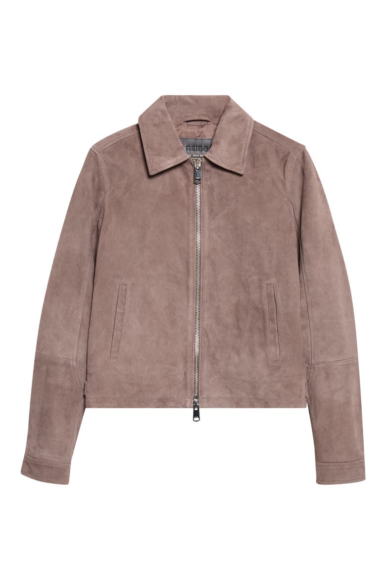 Sorina Suede Jacket, Main, color, GREY