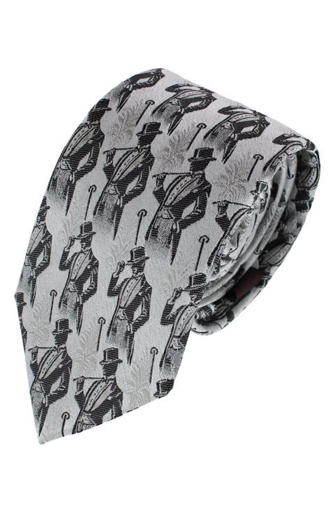 Extra Long Ambrose Dapper Night Silk Tie