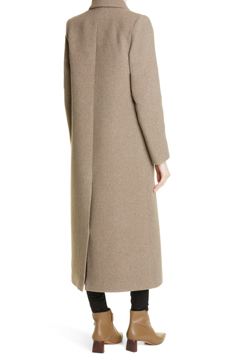 Falcon Double Breasted Recycled Wool Blend Coat, Alternate, color, TAUPE