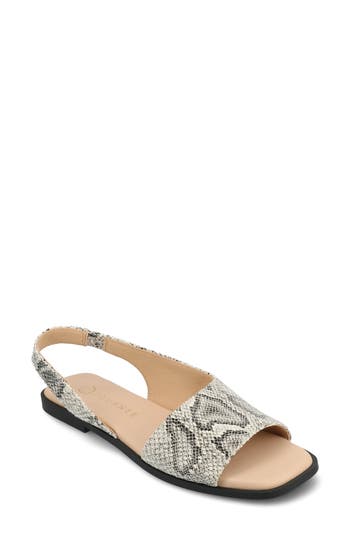 Journee Collection Brinsley Slingback Sandal In Snake