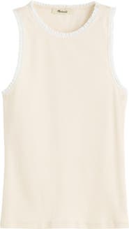 Madewell Lace Trim Rib Tank
