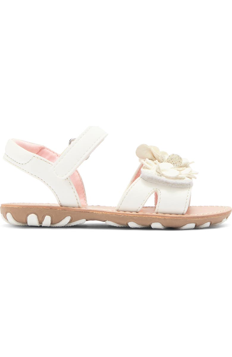 Harper Canyon Kids' Hallie Flower Sandal, Alternate, color, White