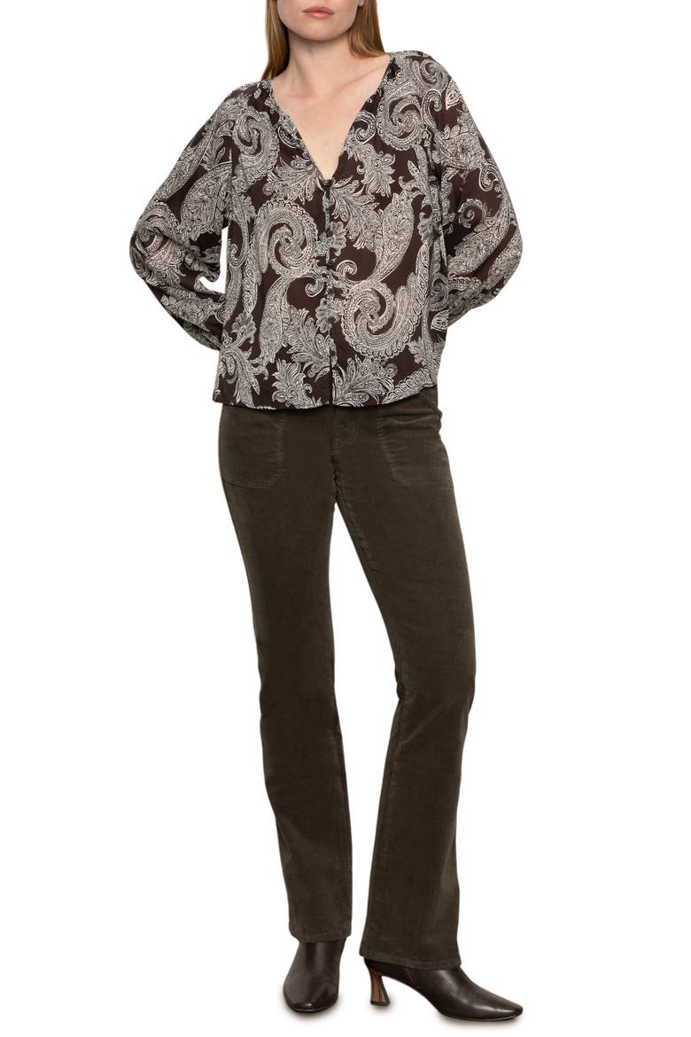 Paisley Long Sleeve Button-Up Shirt, Alternate, color, MINERAL PAISLEY