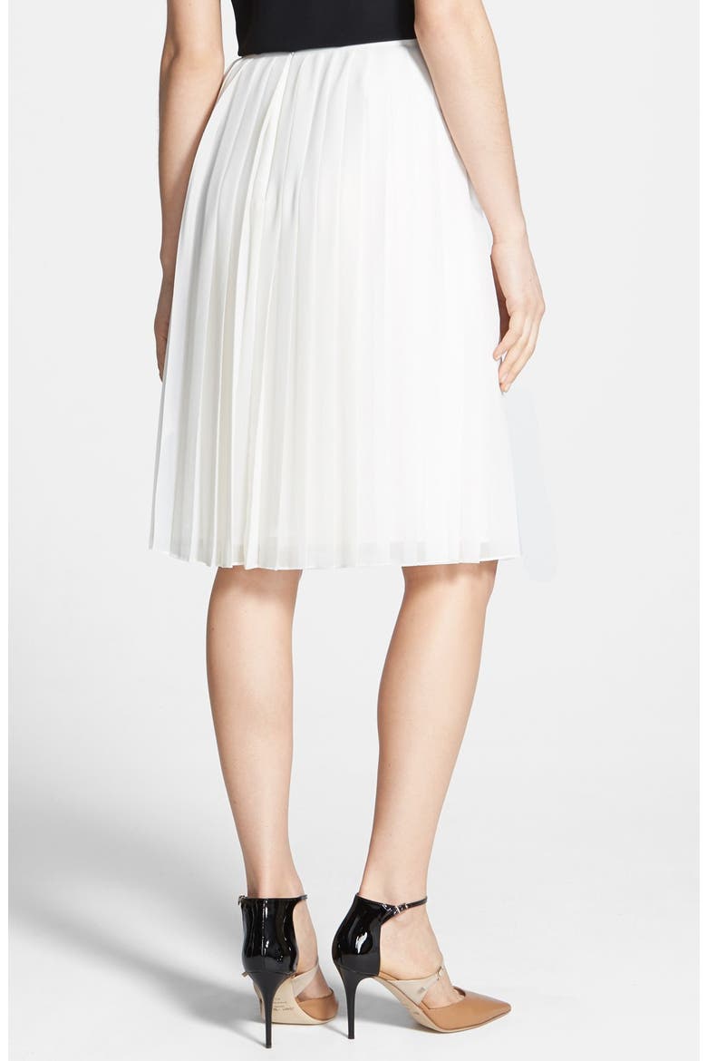 Pleat Chiffon Skirt, Alternate, color, CREAM CLOUD