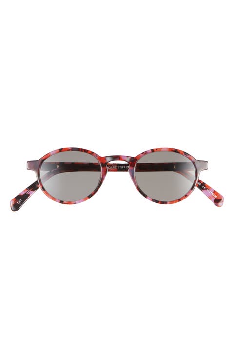 Board Stiff 43mm Round Polarized Sunglasses (Narrow)