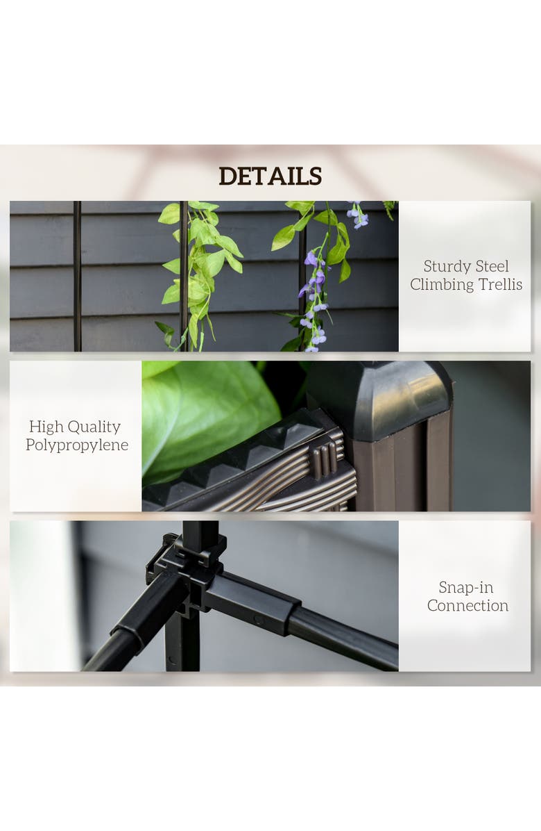 Outsunny Raised Garden Bed, Alternate, color, Brown