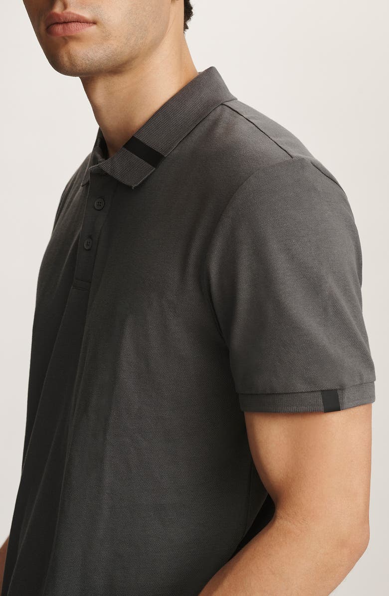 Mavi Jeans Cotton Piqué Polo, Alternate, color, Asphalt