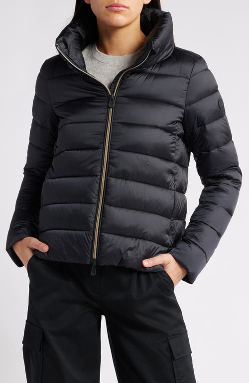 Save The Duck Elsie Water Resistant Quilted Puffer Coat In Black