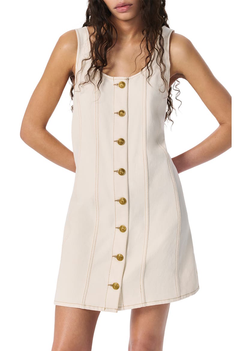 Laney Featherweight Cotton Blend Minidress, Alternate, color, ECRU
