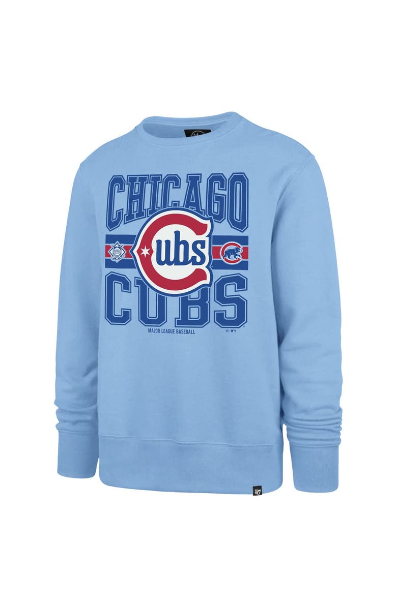 '47 Men's '47 Light Blue Chicago Cubs Letters Headline Pullover Sweatshirt, Alternate, color, Light Blue