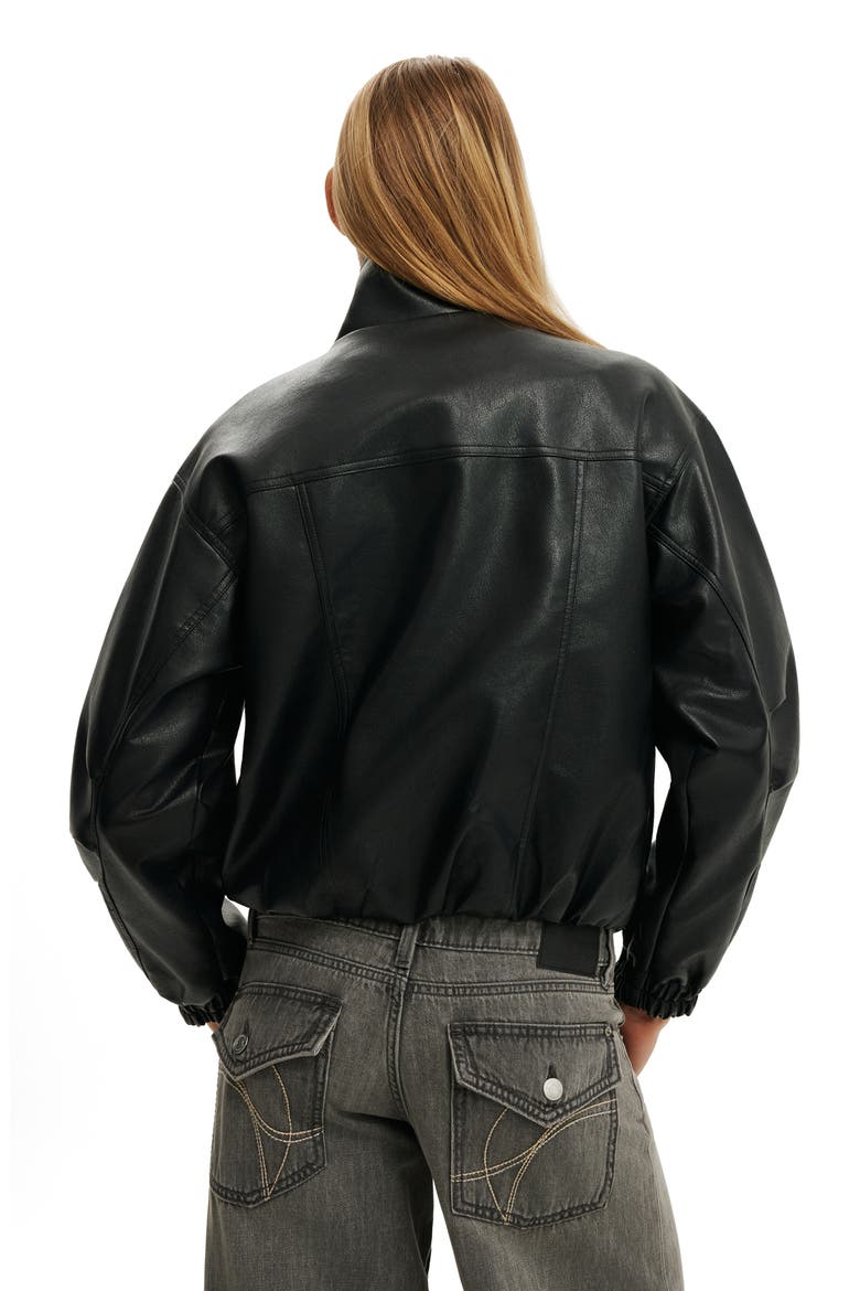 Women's Ada Funnel Neck Bomber, Alternate, color, Black