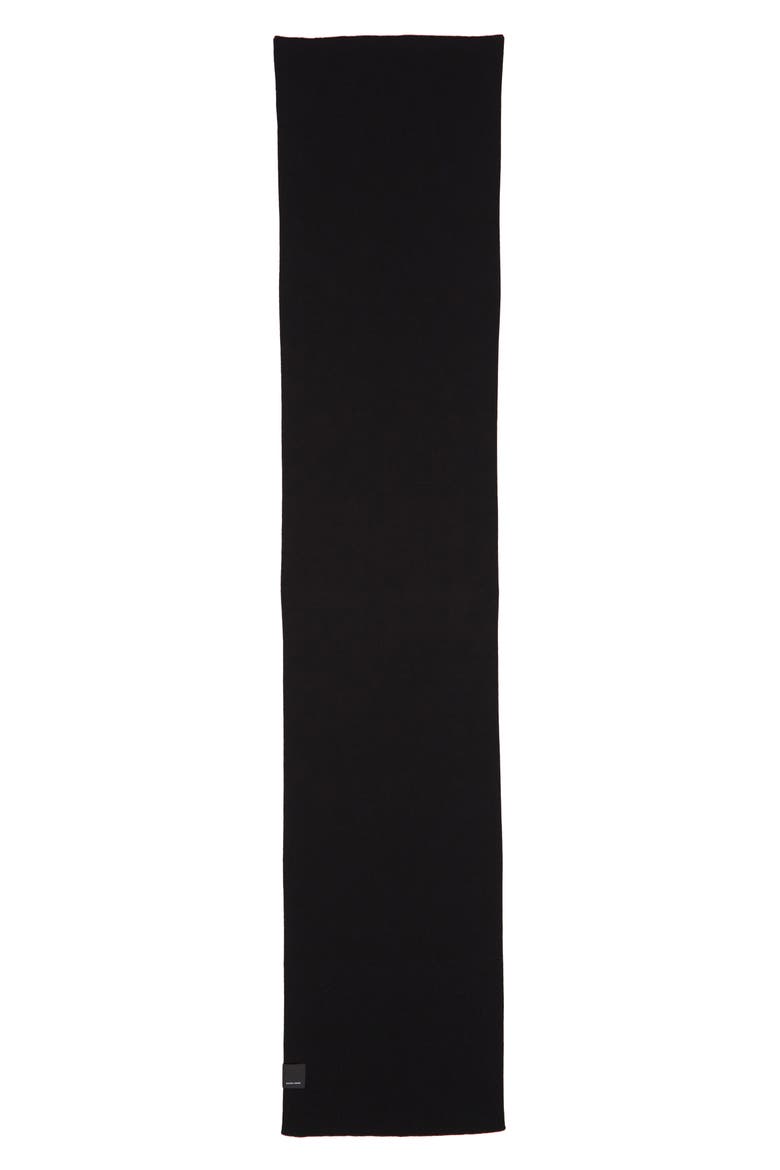 Classic Wool Scarf, Alternate, color, BLACK
