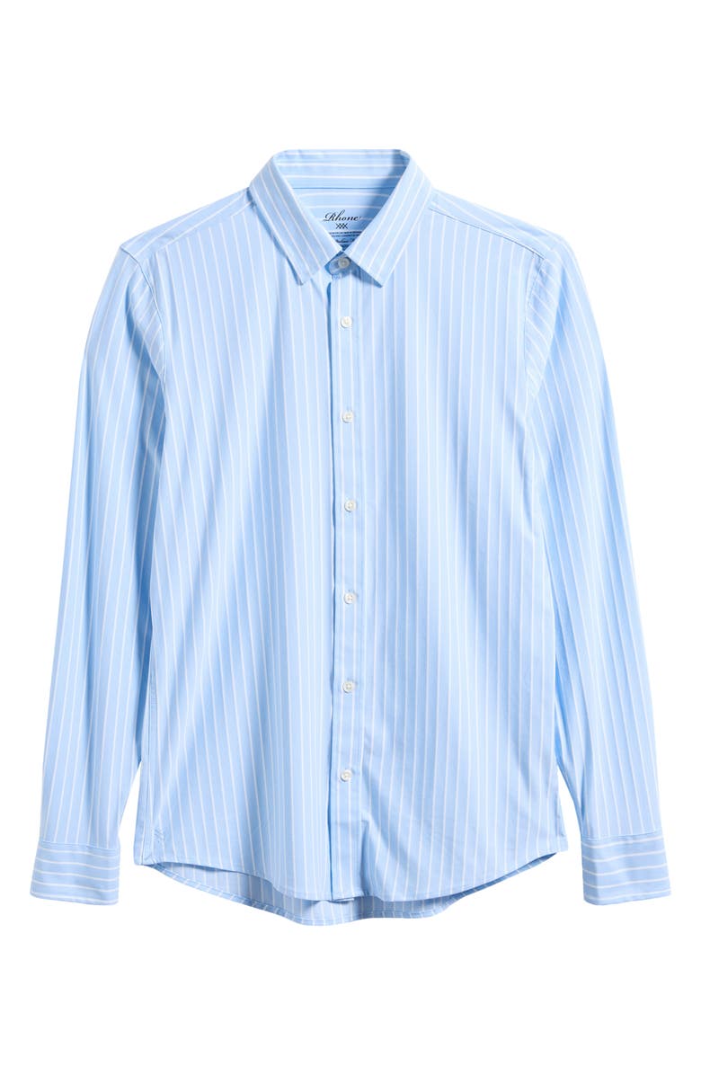 Rhone Commuter Pro Slim Fit Button-Up Shirt, Alternate, color, Light Blue Oxford Stripe