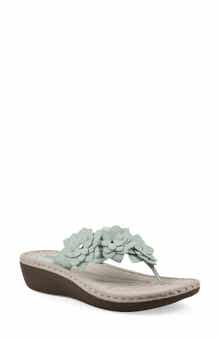CLIFFS BY WHITE MOUNTAIN Content Wedge Sandal - Wide Width Available