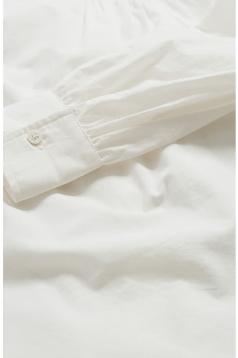 Sea Path Oversize Organic Cotton Poplin Button-Up Shirt, Alternate, color, SALT