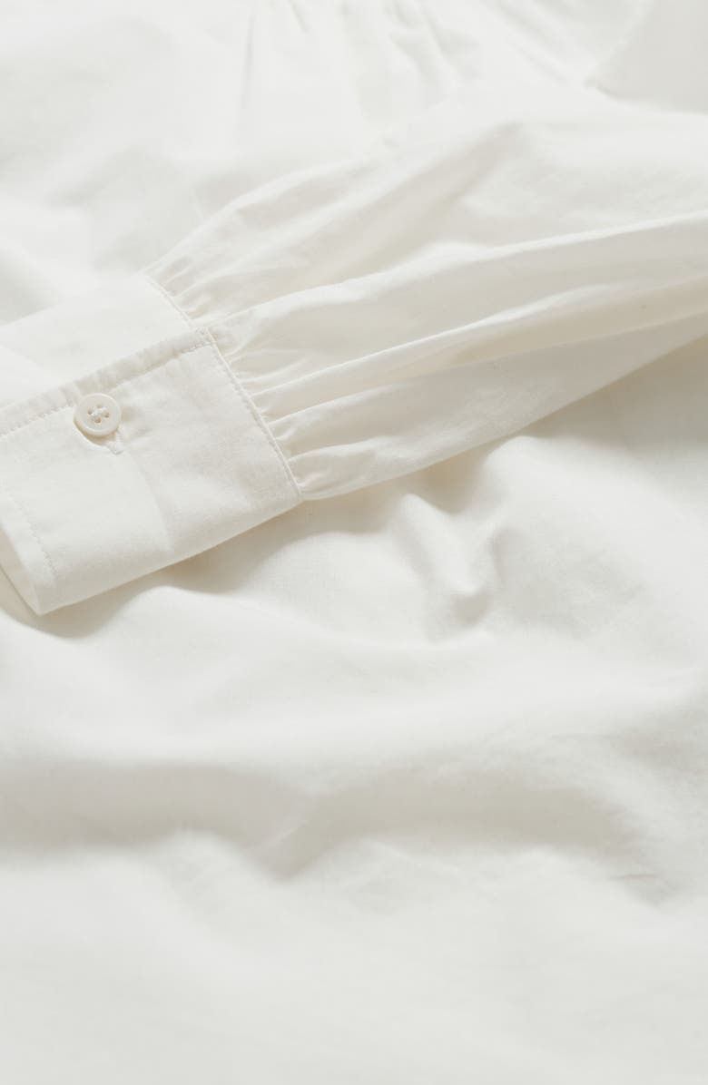 Seasalt Cornwall Sea Path Oversize Organic Cotton Poplin Button-Up Shirt, Alternate, color, Salt