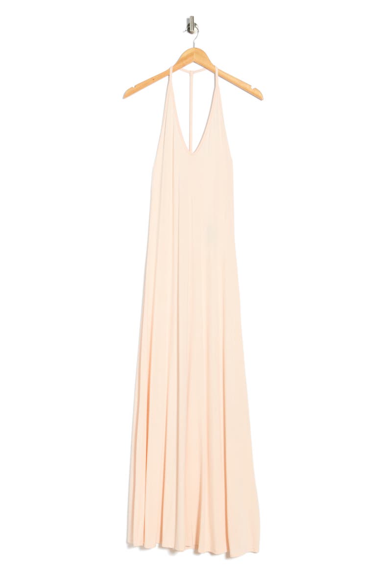 Halter Maxi Dress, Alternate, color, LINEN