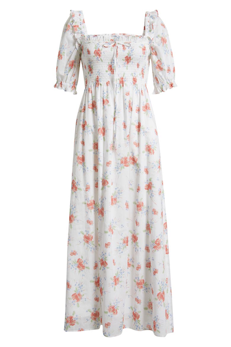 The Scarlett Nap® Fit & Flare Midi Dress, Alternate, color, SUNBURST BLOSSOMS