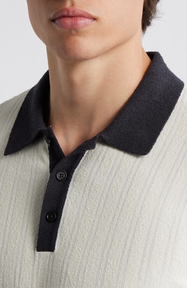 rag & bone Zuma Stripe Terry Cloth Polo, Alternate, color, 